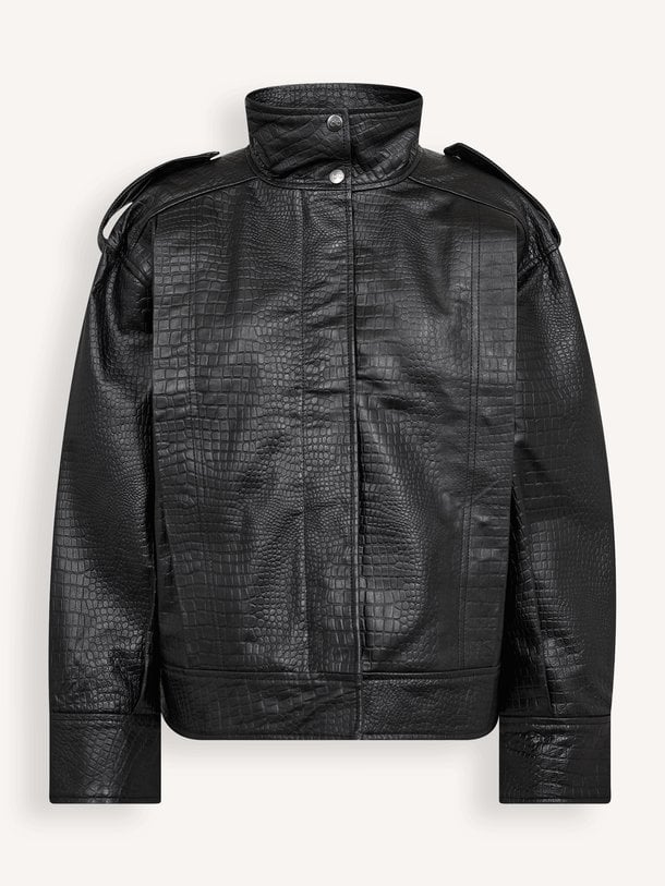 CrocoCC Leather Bomber Croco, lederen bomberjack
