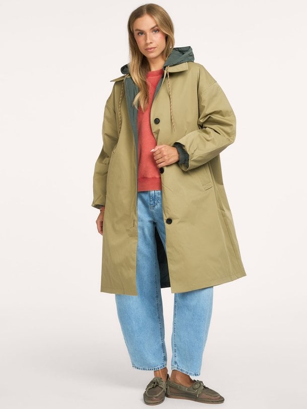 Hearty, geweven reversible trenchcoat