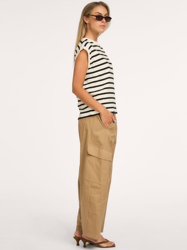 Tobi, organic cotton gestreepte top