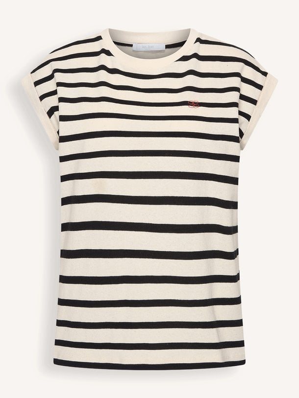tobi stripe logo top Tobi, organic cotton gestreepte top