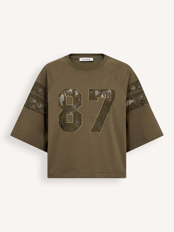 ElyCC 87 Lace Tee Sweat Ely, katoenen t-shirt met kant