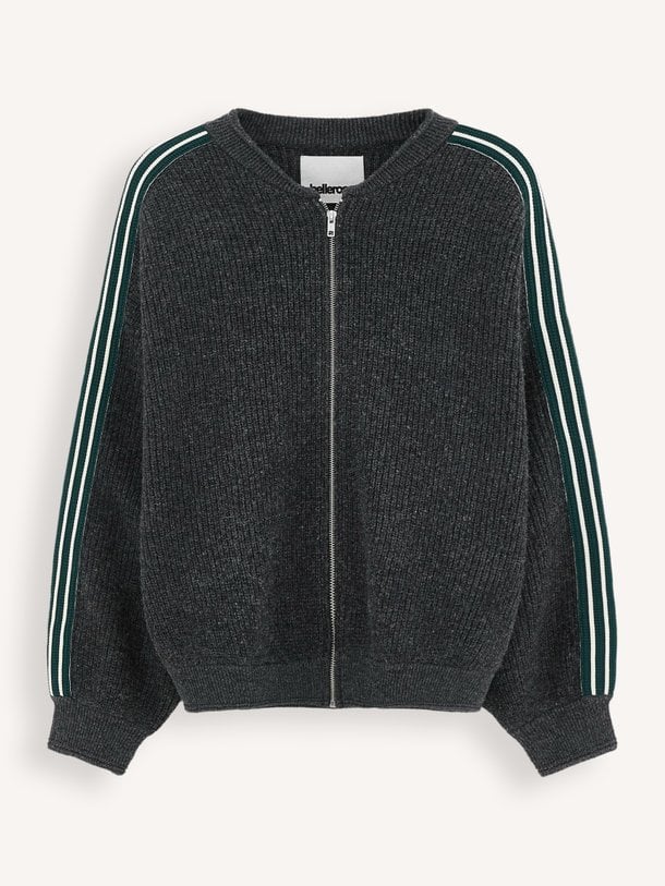 DAM K1796U Dam, wolmix vest met bies
