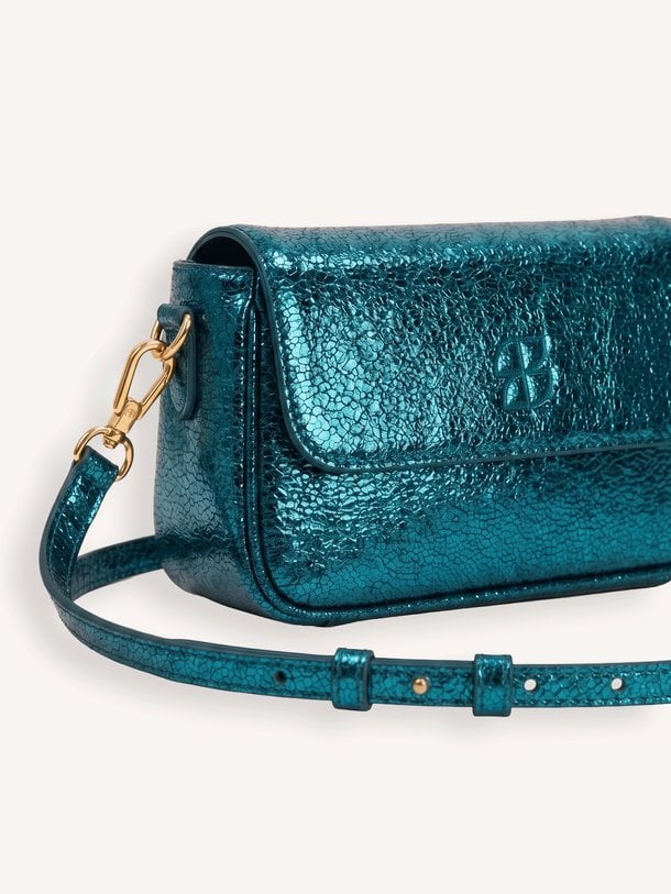 jude metallic bag Jude, lederen metallic crossbody tas
