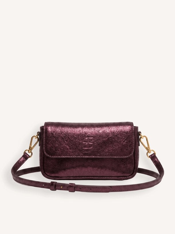 jude metallic bag Jude, lederen metallic crossbody tas