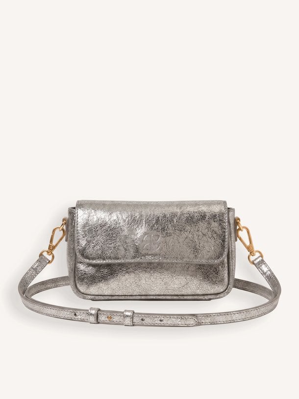 jude metallic bag Jude, lederen metallic crossbody tas