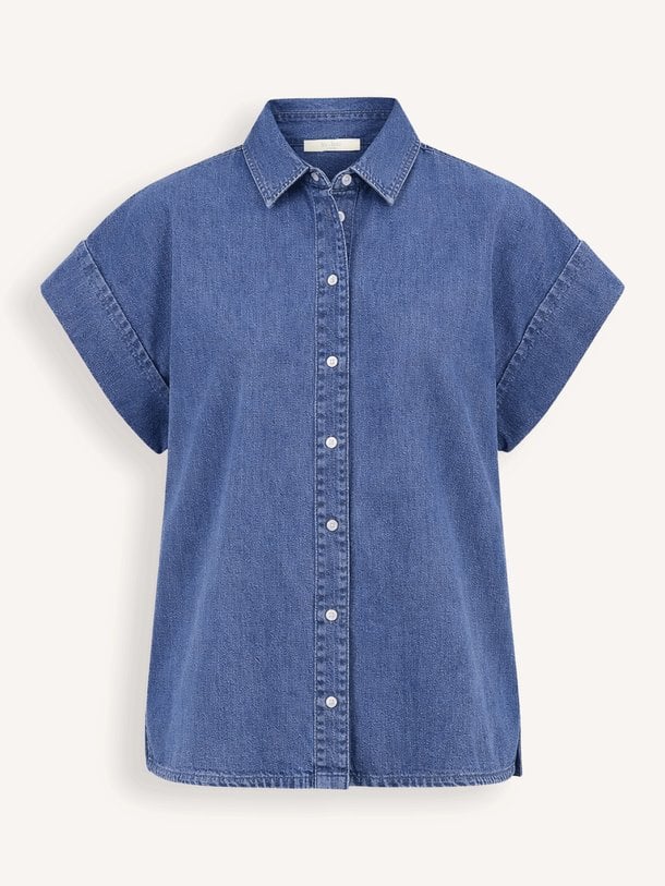 pixie short denim blouse Pixie, denim blouse