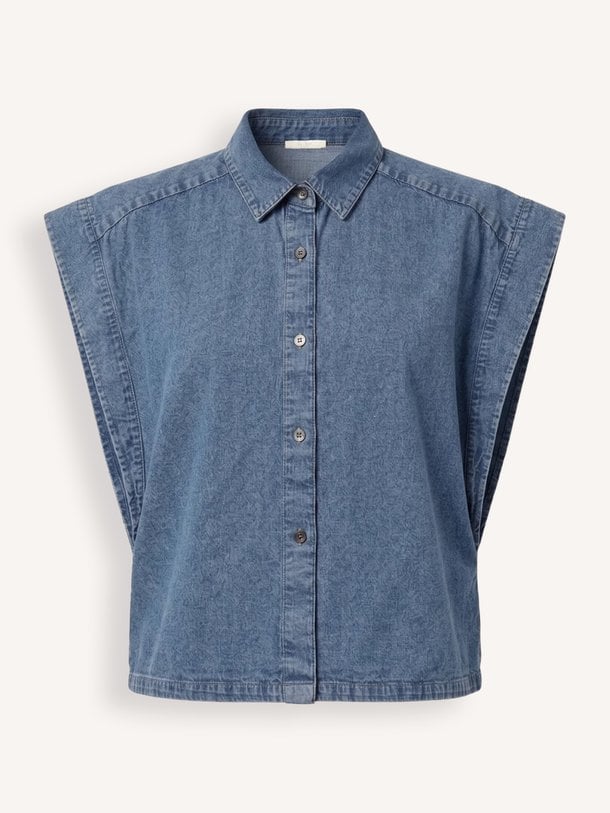 pixie short denim blouse Pixie, denim blouse