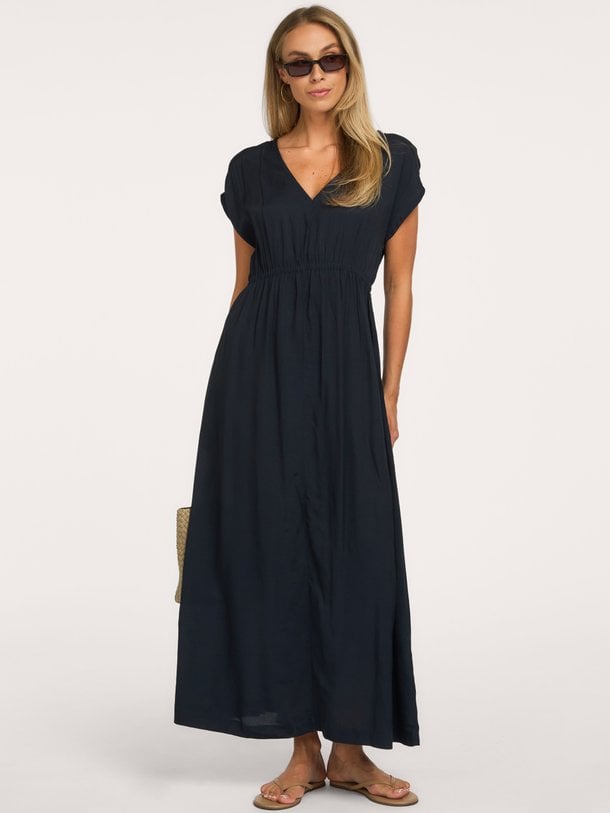 yuki twill dress Yuki, viscose maxi jurk