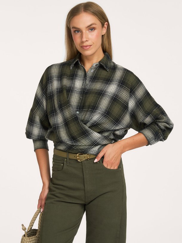 CANDICE C1439 Candice, katoenmix geruite blouse