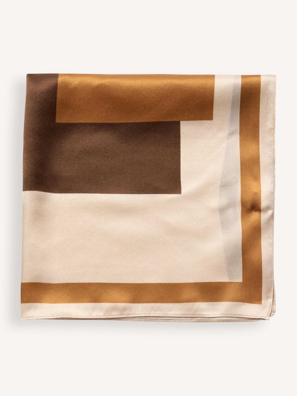 ShilaCC Silk Block Scarf Shila, zijden sjaal met print