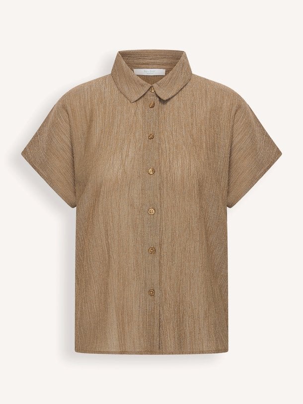 barley lurex blouse Barley, katoenmix blouse met lurex