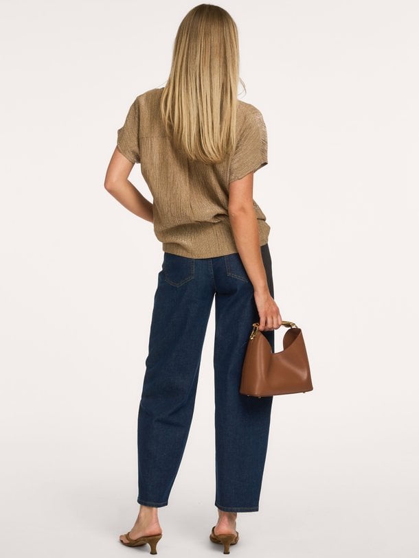 barley lurex blouse Barley, katoenmix blouse met lurex
