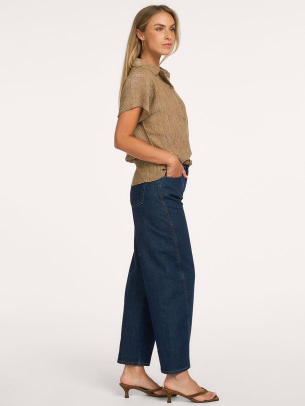 barley lurex blouse Barley, katoenmix blouse met lurex
