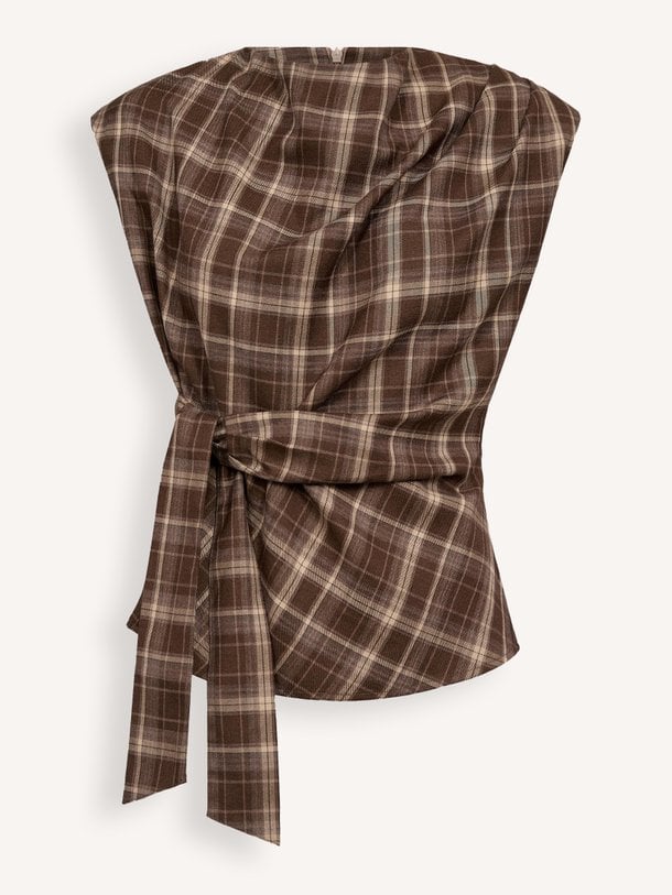 Dagny, viscosemix geruite top