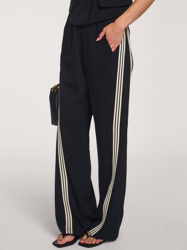AliniCC Double Panel Pant Alini, geweven broek met bies