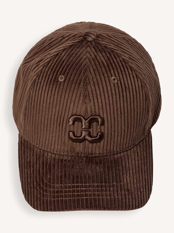 SachiCC Cord Cap Sachi, katoenen rib logo pet