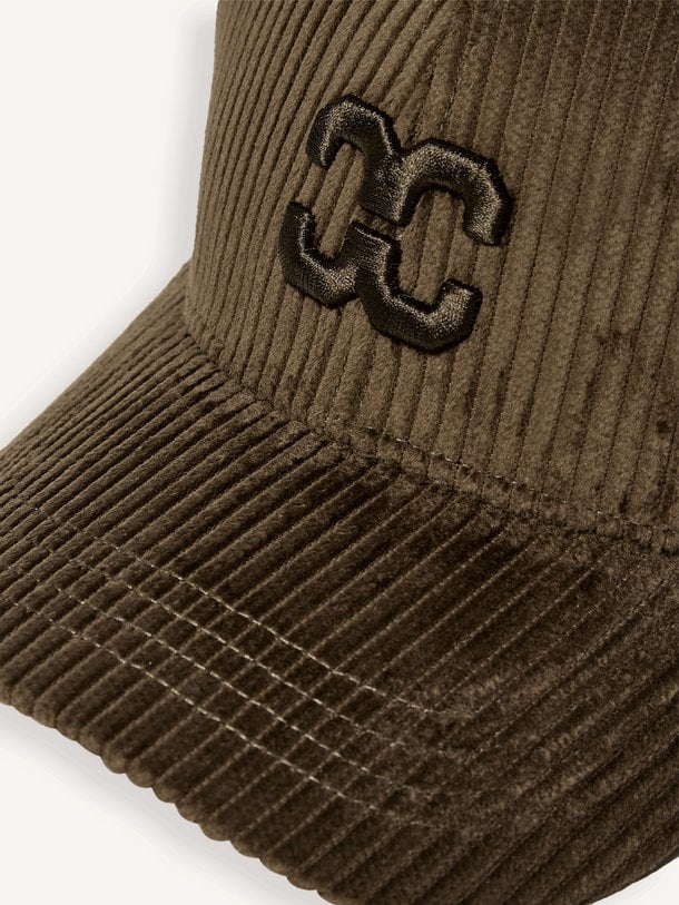 SachiCC Cord Cap Sachi, katoenen rib logo pet