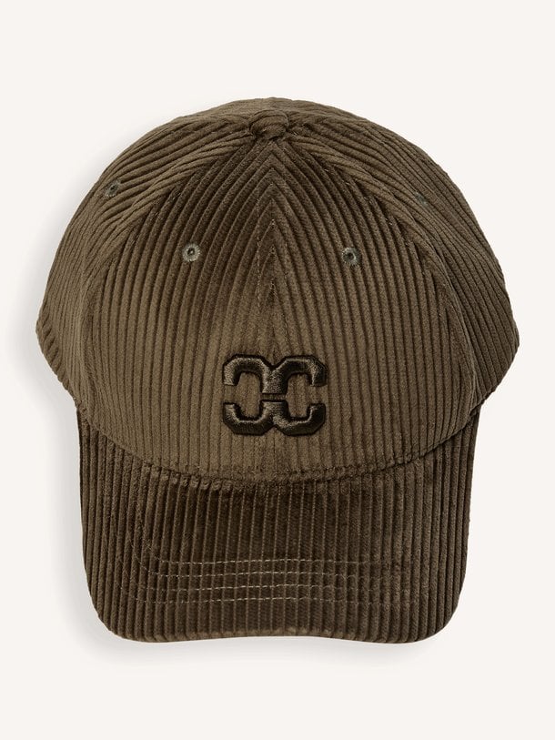 SachiCC Cord Cap Sachi, katoenen rib logo pet
