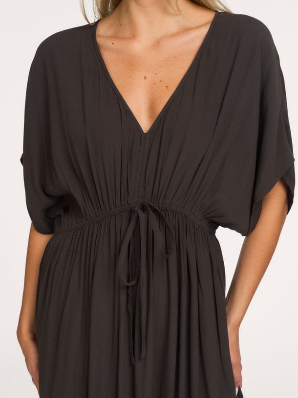 long twill dress Viscose maxi jurk