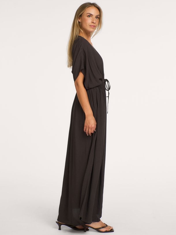 long twill dress Viscose maxi jurk