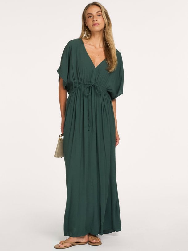 long twill dress Viscose maxi jurk