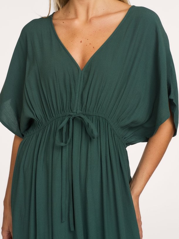 long twill dress Viscose maxi jurk