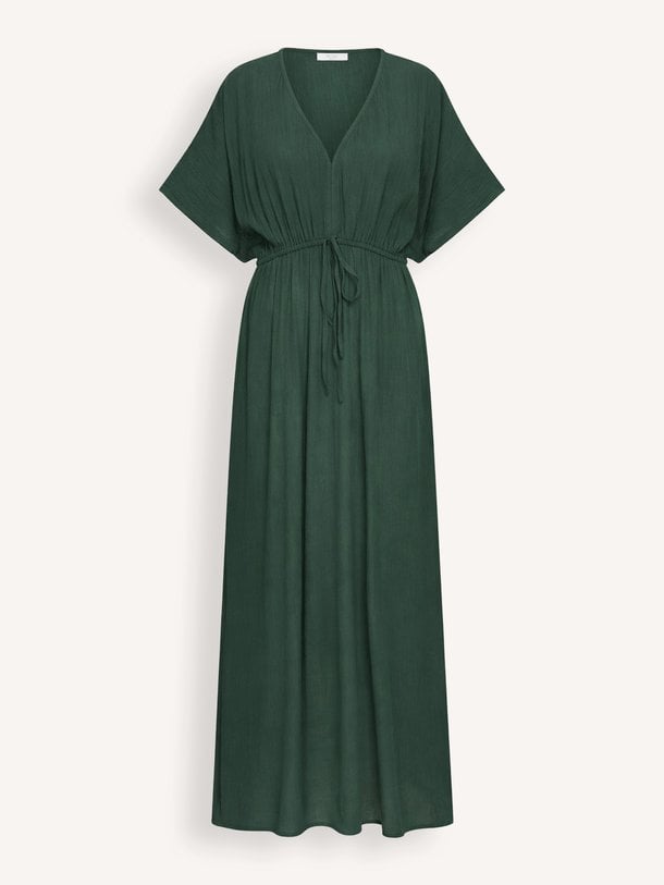 long twill dress Viscose maxi jurk