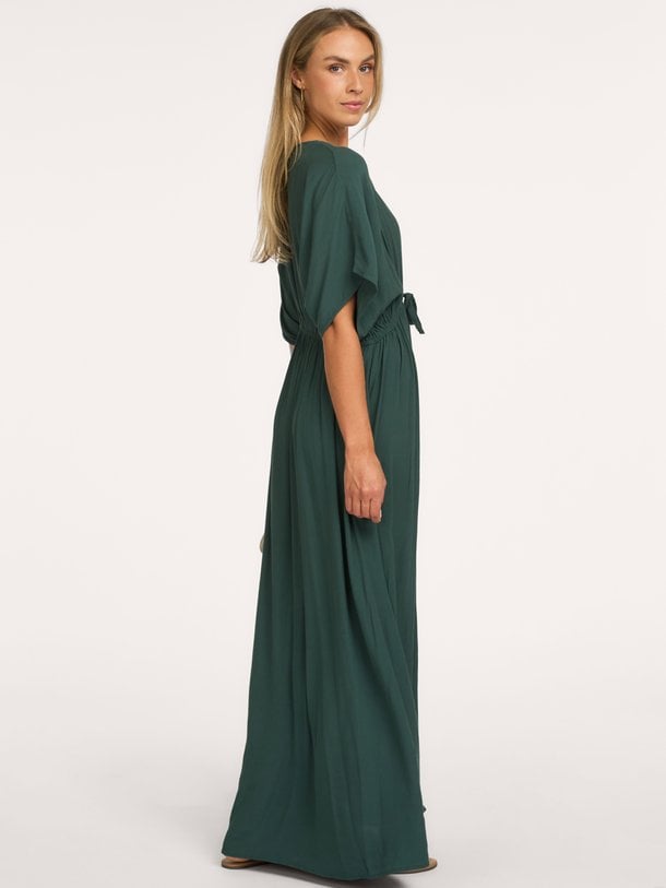 long twill dress Viscose maxi jurk