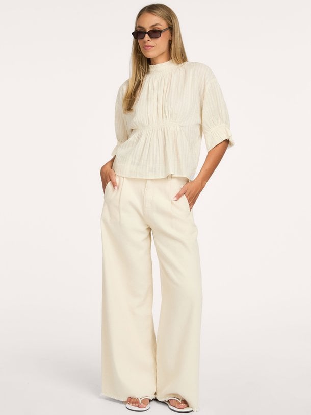 isabel dobby blouse Isabel, katoenen top met dessin