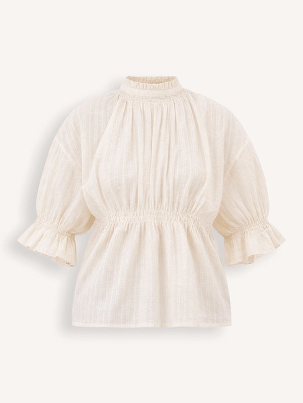 isabel dobby blouse Isabel, katoenen top met dessin