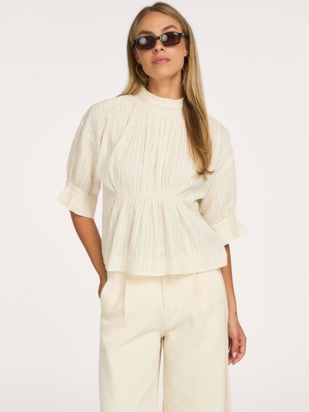 isabel dobby blouse Isabel, katoenen top met dessin