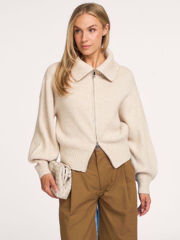 RowCC Zip Knit Cardigan Row, gebreid vest