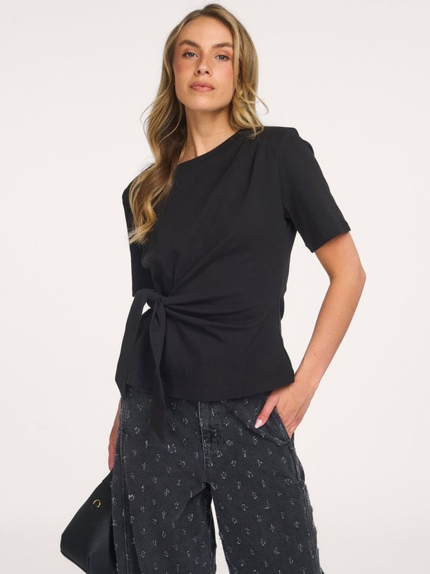 OrianeCC Pleat Tie Tee Oriane, katoenen T-shirt