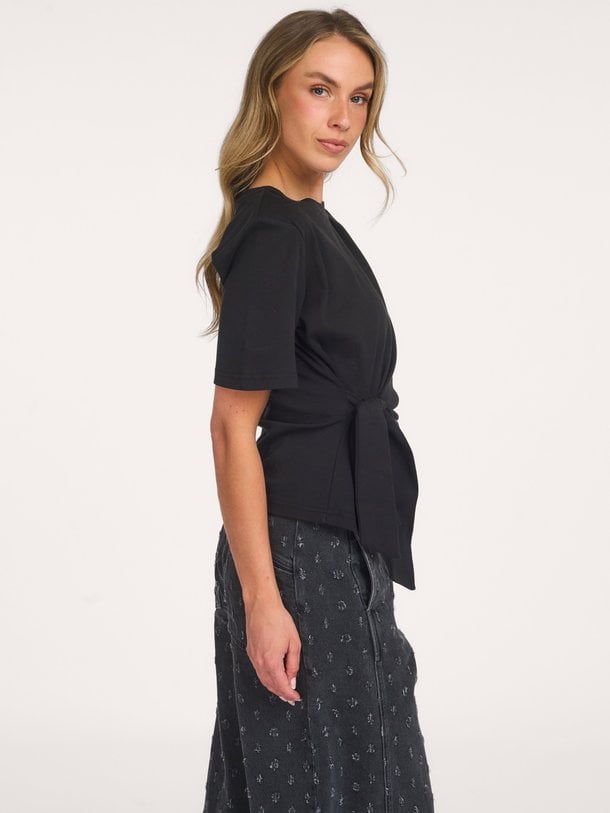 OrianeCC Pleat Tie Tee Oriane, katoenen T-shirt