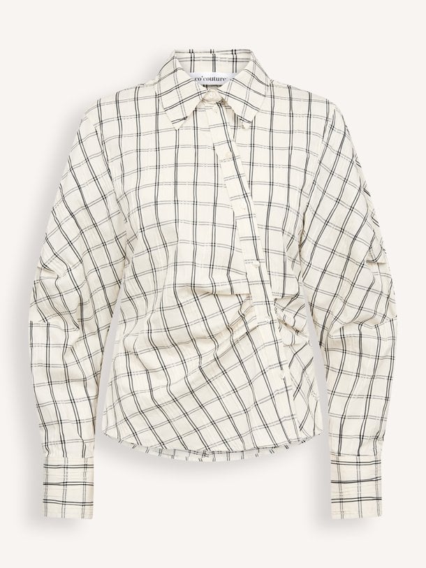 BisoCC Asym Check Shirt Biso, katoenmix geruite blouse