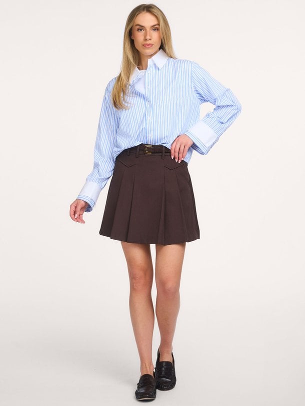 VougeCC Cuff Shirt Katoenmix gestreepte blouse
