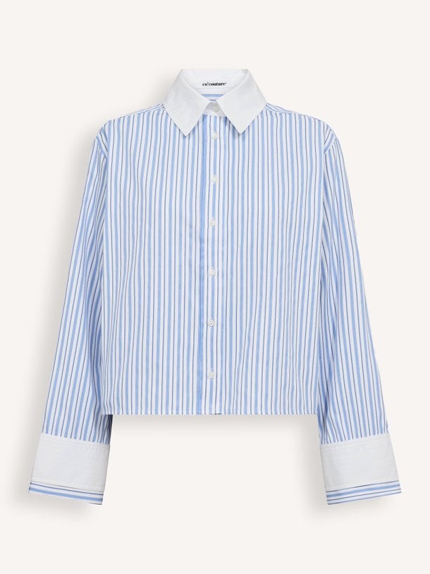 VougeCC Cuff Shirt Katoenmix gestreepte blouse