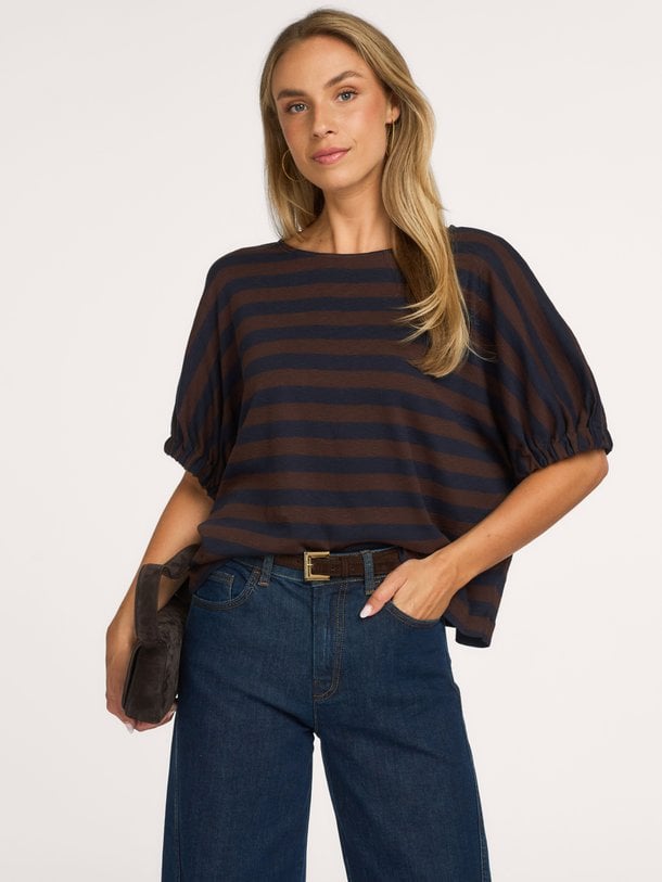 merle big stripe top Merle, organic cotton gestreepte top
