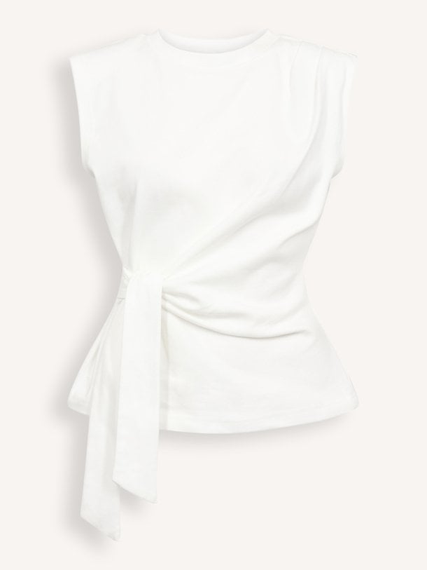 OrianeCC Pleat Tie Top Oriane, katoenen T-shirt