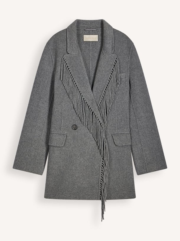 HELENKA Helenka, wolmix blazer met franjes