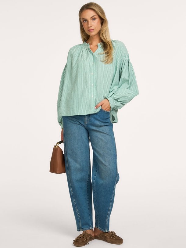 Yume, katoenen gestreepte blouse