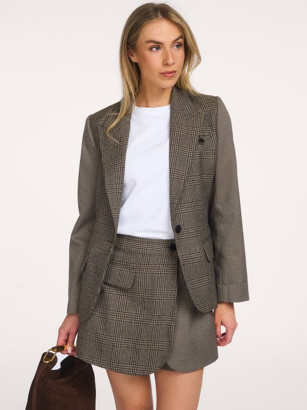 VeyaCC Check Fitted Blazer Veya, geweven geruite blazer