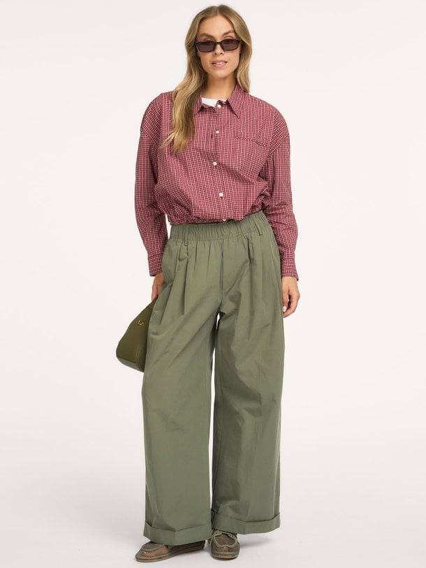 GEMMA62 C1023 Gemma, katoen geruite blouse