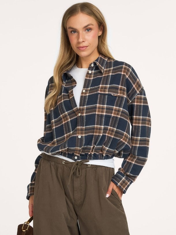 GEMMA62 C1023 Gemma, katoen geruite blouse