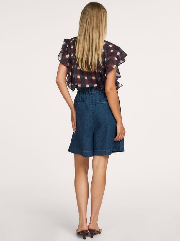 danee ikat blouse Danee, katoenen geruite top