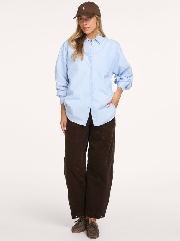 GIORGIA62 S0777 Giorgia, katoen gestreepte blouse