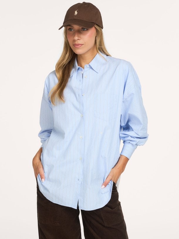 GIORGIA62 S0777 Giorgia, katoen gestreepte blouse