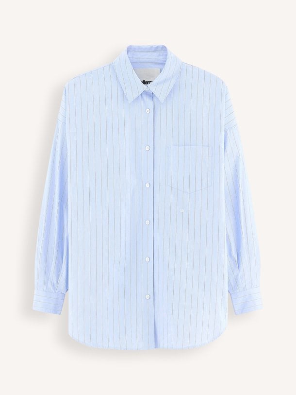 GIORGIA62 S0777 Giorgia, katoen gestreepte blouse