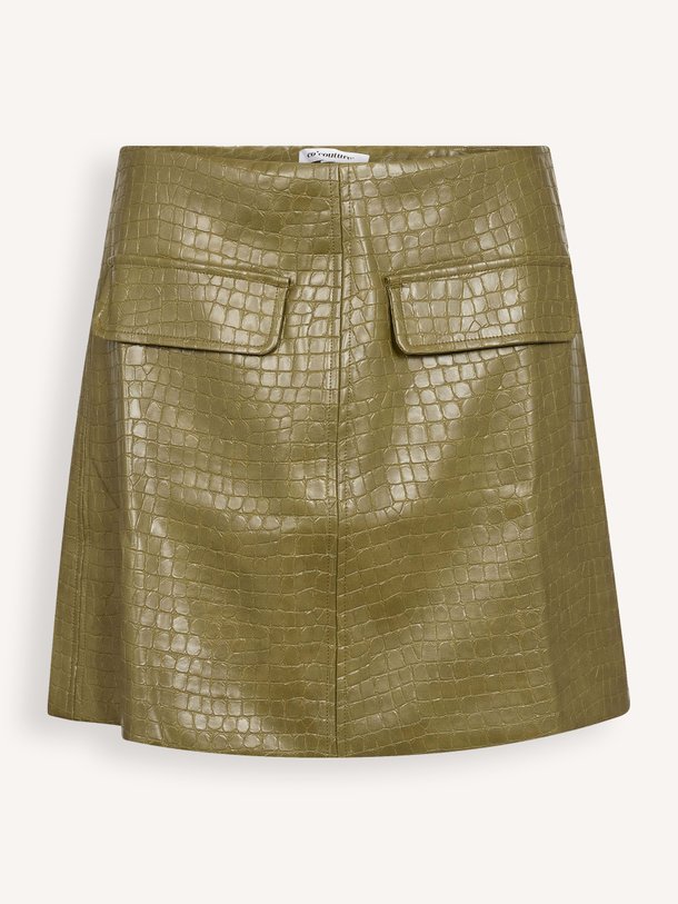 DebraCC Croco Mini A-skirt Debra, leatherlook croco rok