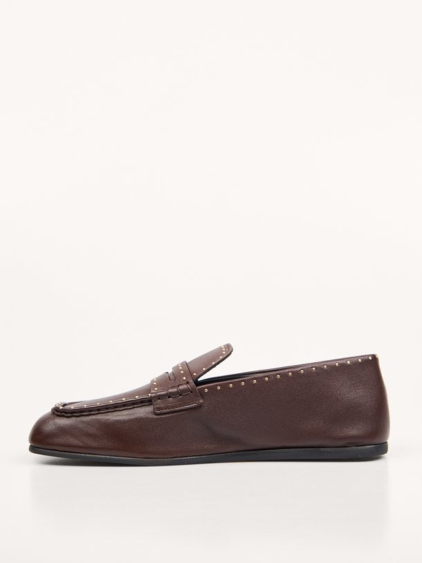 Bardot Loafer Studs Lederen loafers met studs